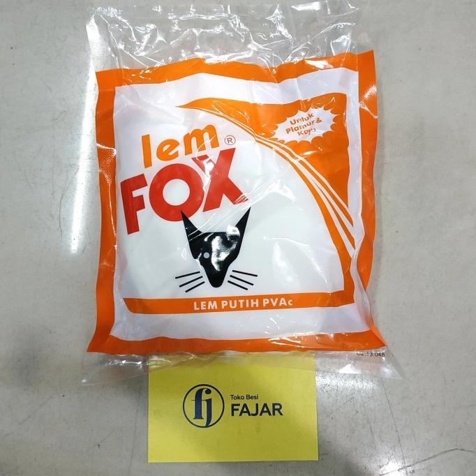 

best seller] Lem putih PVAC FOX 400 gr kemasan kantong orange