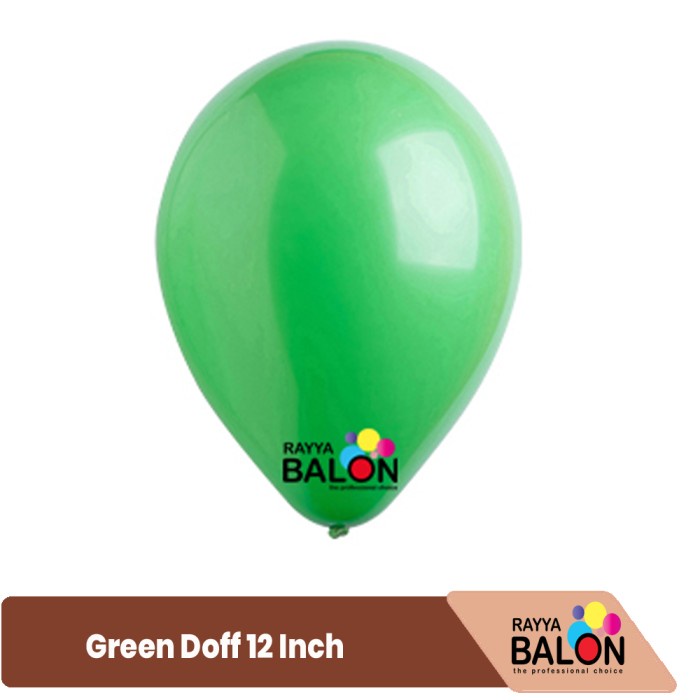 Gilaa Balon Latex Doff Hijau Tua 12 Inch Kualitas Jerman - Green-Hijau Mint Bagus