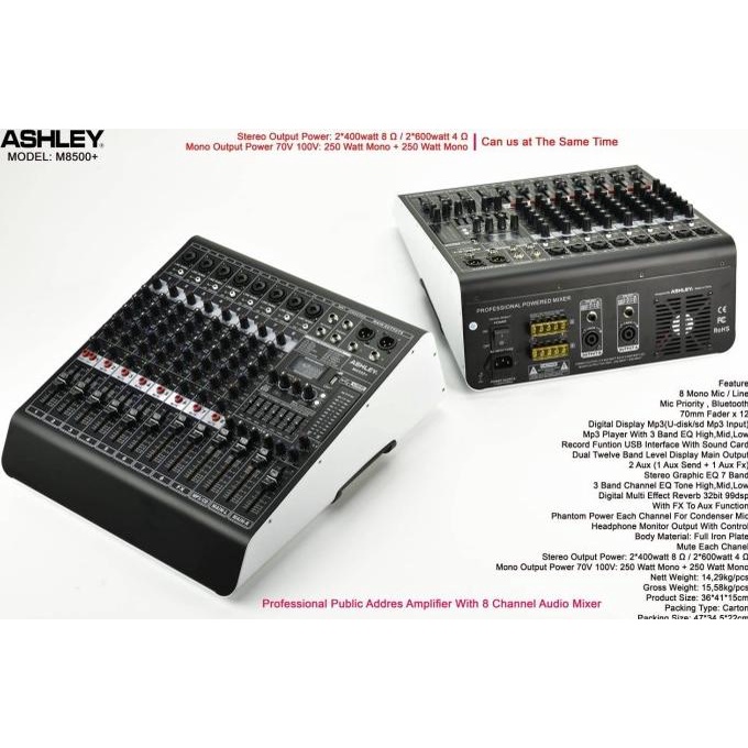 Sale Power Mixer Ashley M8500 M 8500 8 Channel Original Termurah Terlaris