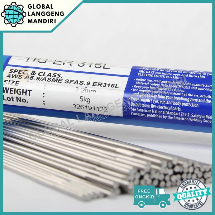 KAWAT LAS ARGON CPROWELD TIG ER316L 3.2MM (1KG) / ER 316L FILLER ARGON