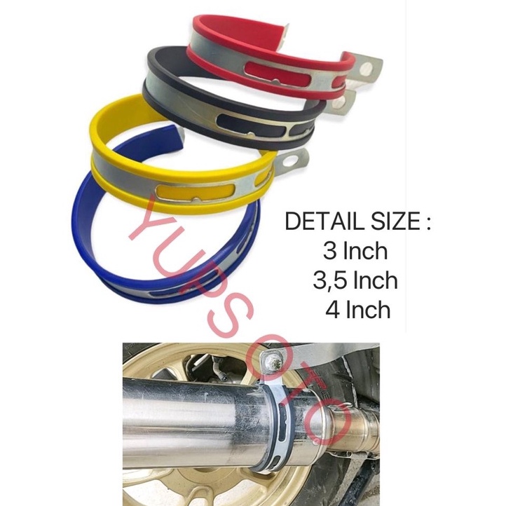 ¯FaT KLEMAN KLEM KNALPOT UKURAN 3 / 3.5 / 4 INCH BREKET BRACKET KeNALPOT RACING MOTOR UNIVERSAL 3,5 