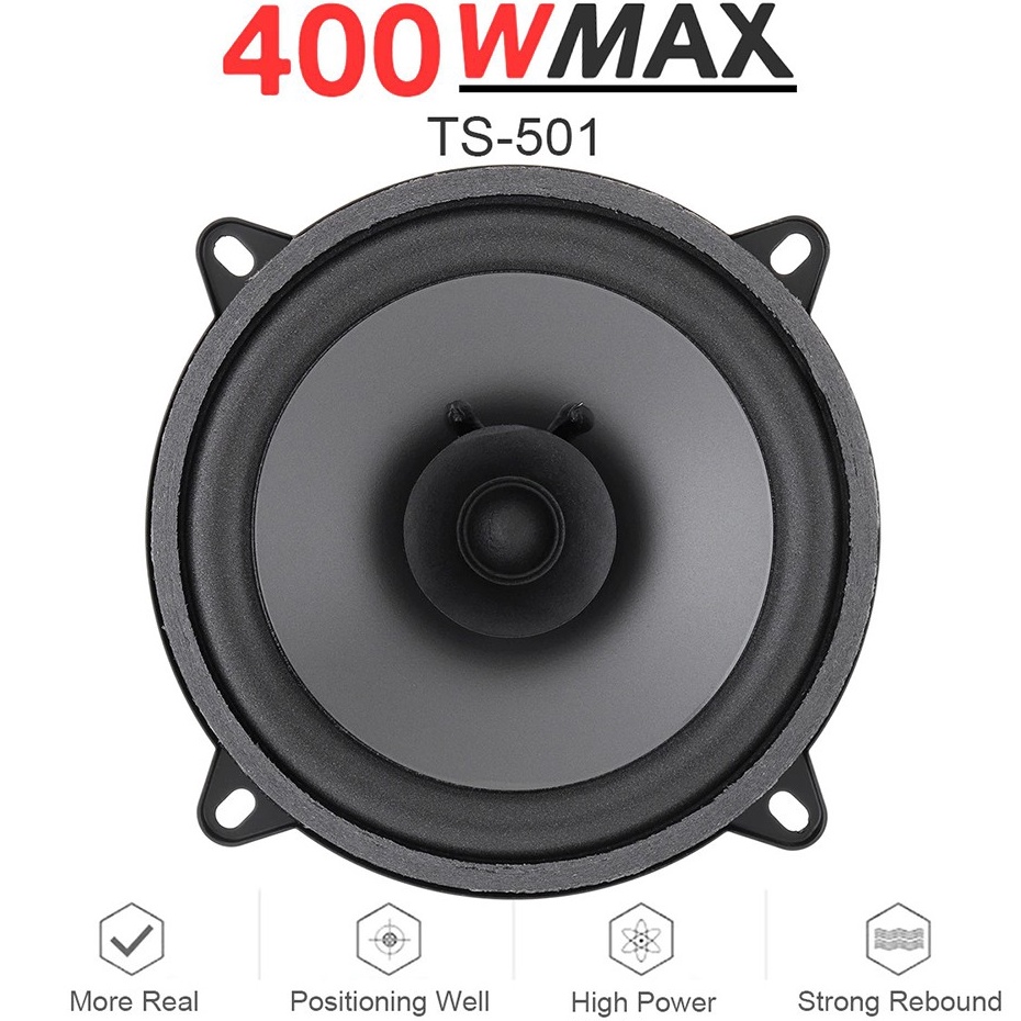 RV Speaker Subwoofer Mobil HiFi 5 Inch 400W 1 PCS - TS-501 - Black 7RRSBGBK ✬ ★★