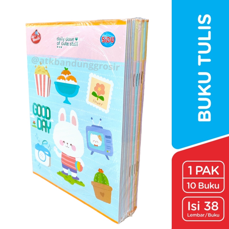 

←Readystock✤ Buku Tulis Sinar Dunia 38 Lembar (SIDU) Ukuran Qwarto Cover Random - pack (10 buku) F36 ☊