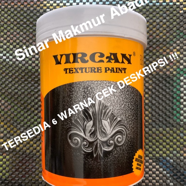 ➺ Vircan Texture Paint Base Cat Texture Speaker Multipurpose 6 Warna 1 L ✯ ✯