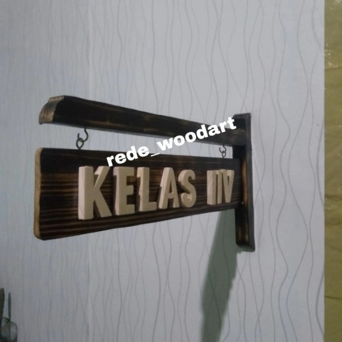 Terlaris Papan Nama Kayu Gantung Papan Nama Ruangan Kelas Ruang Sekolah Kantor