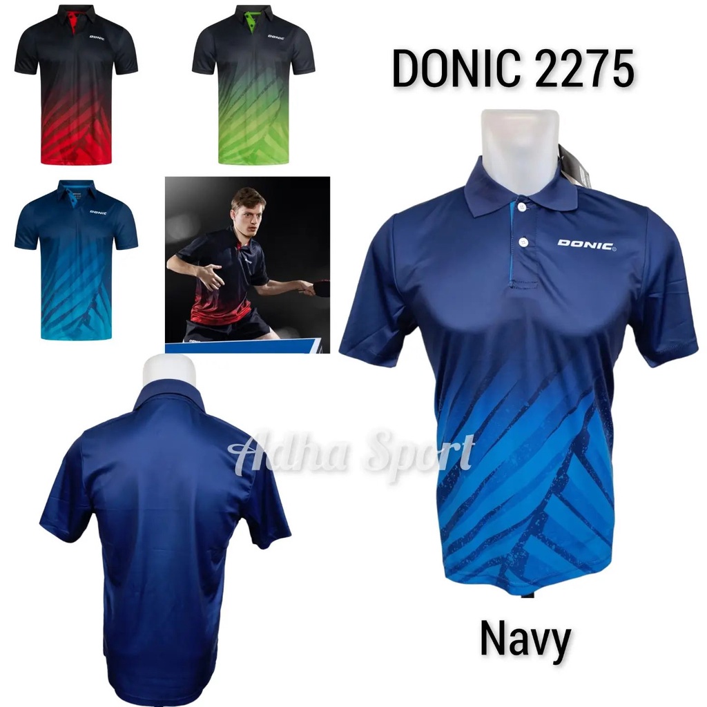 HA3 KAOS PINGPONG DONIC 2275 / D2275 NAVY BAJU JERSEY TENIS MEJA ADHA SPORT JH2
