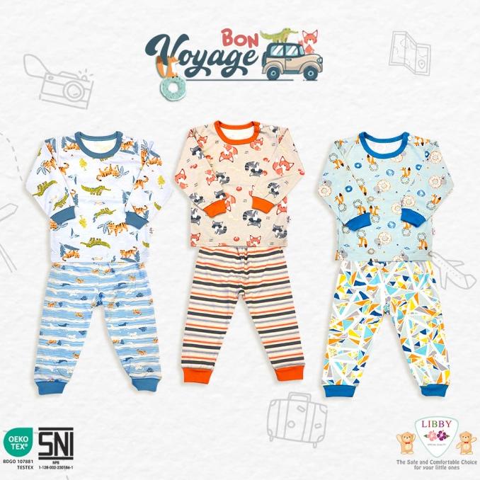 LIBBY BABY 3 SETELAN PANJANG S M L 2L XL XXL PIYAMA ANAK LIBBY BABY