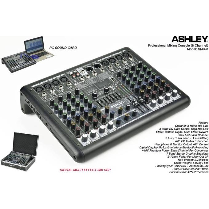 Sale Mixer Audio Ashley Smr8 Smr 8 (8Channel) Original Ashley Termurah Terlaris