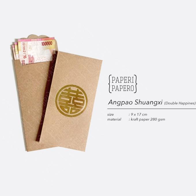 

^%^%^%^%] Amplop Angpao Rustic Shuangxi (Double Happines) - Imlek/Pernikahan