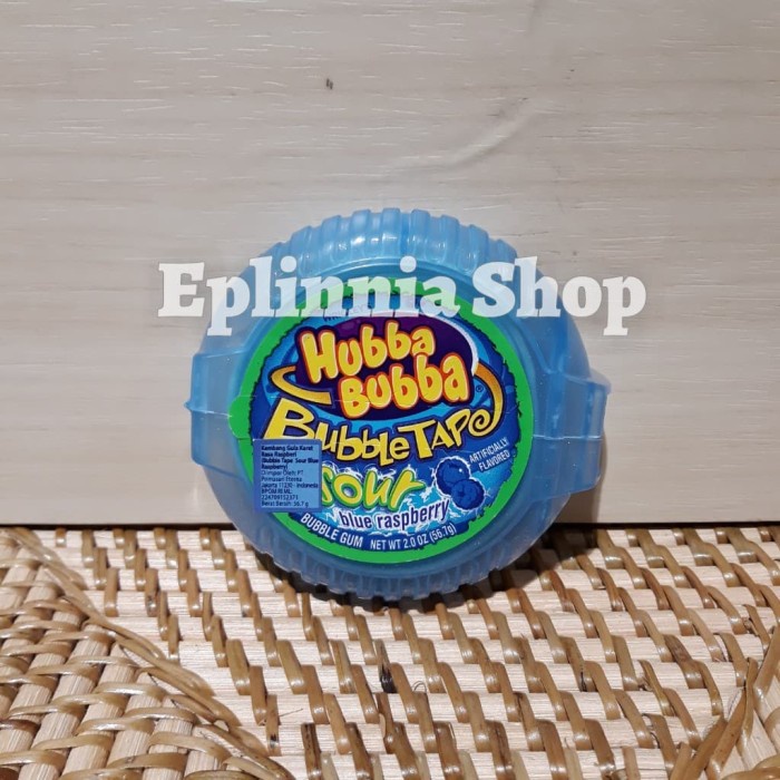 

Permen Hubba Hubba Bubble Tapo Sour Blue Raspberry Flavored 56.7 Gr
