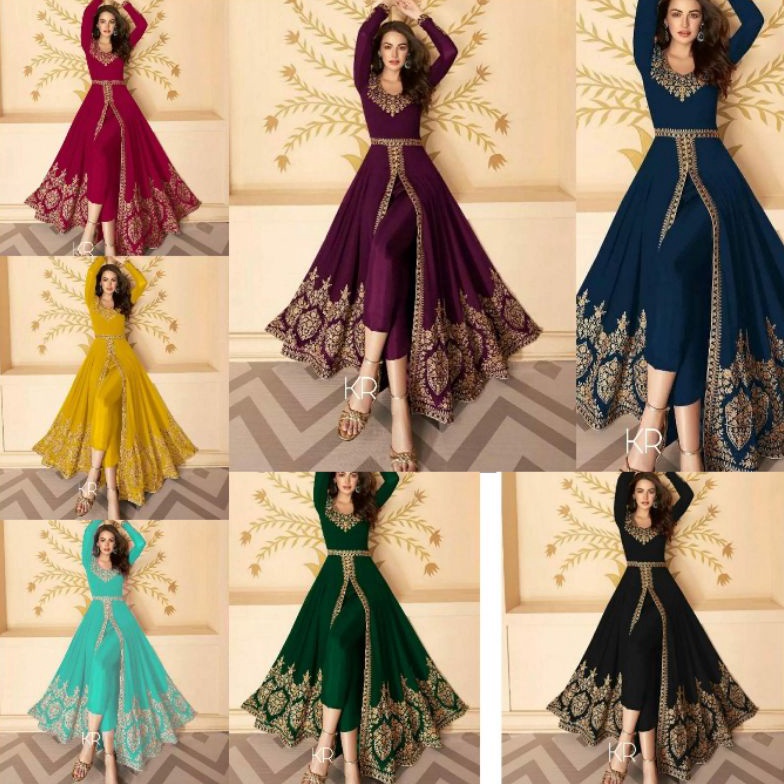 zqt60 ISTANABAJU89 - 3 UKURAN L XL XXL SET DEPIKA BORDIR ASLI/SETELAN LONG TUNIK BORDIR PREMIUM MEWA