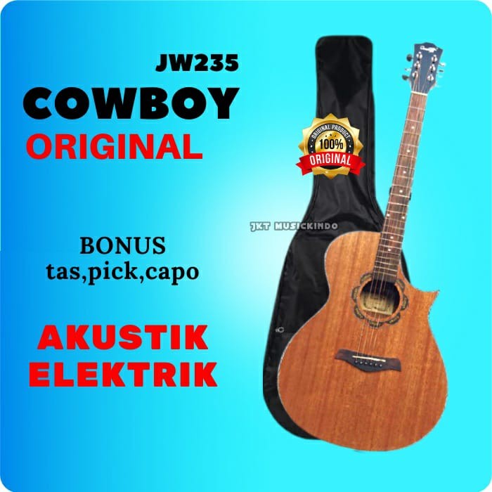 Gitar Akustik Elektrik Cowboy Original Jw235 Guitar Akustik Elektrik
