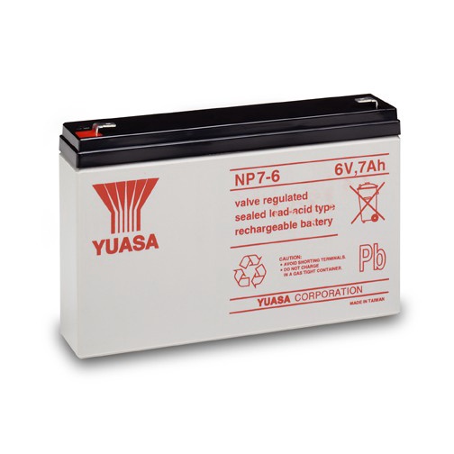 Aki Kering Yuasa Np7-6 Baterai Kering Yuasa 6V 7Ah Vrla 6 V 7 Ah
