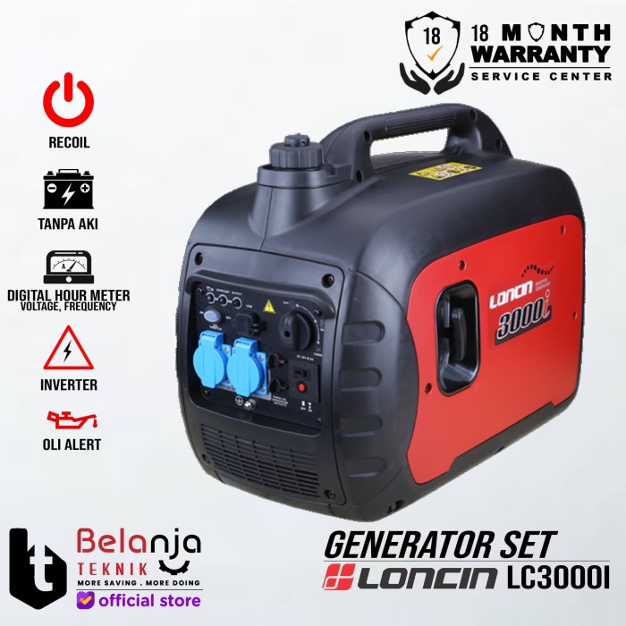 LONCIN Genset SUPER Silent LC 3000 i 2500 Watt Generator Set LC 3000I keren