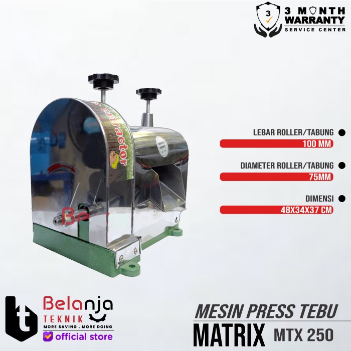MATRIX Mesin Press Tebu MTX 250 Giling Tebu Carlton Sugarcane Chrusher keren