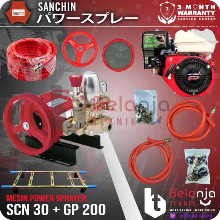 SANCHIN Power Sprayer SCN 30 Steam SCN30 + Mesin Honda GP 200 GP200 keren