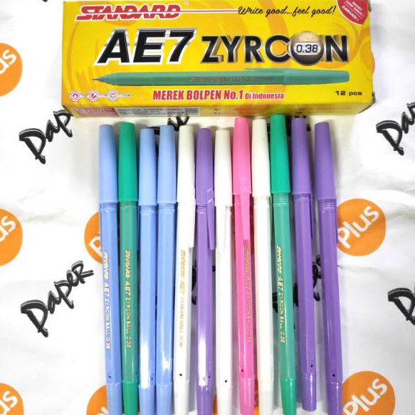 

WJLC0163 ✓ Pulpen / Ballpoint STANDARD AE7 Zyrcon (body warna warni) (12pcs)