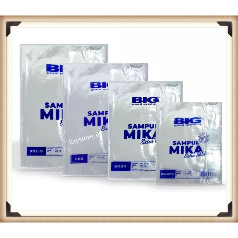 

BIG sampul buku plastik mika tebal 60 mikron ukuran FOLIO