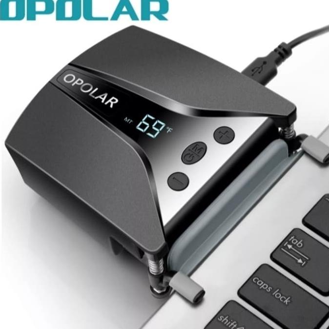 Opolar laptop fan cooler with temperature display