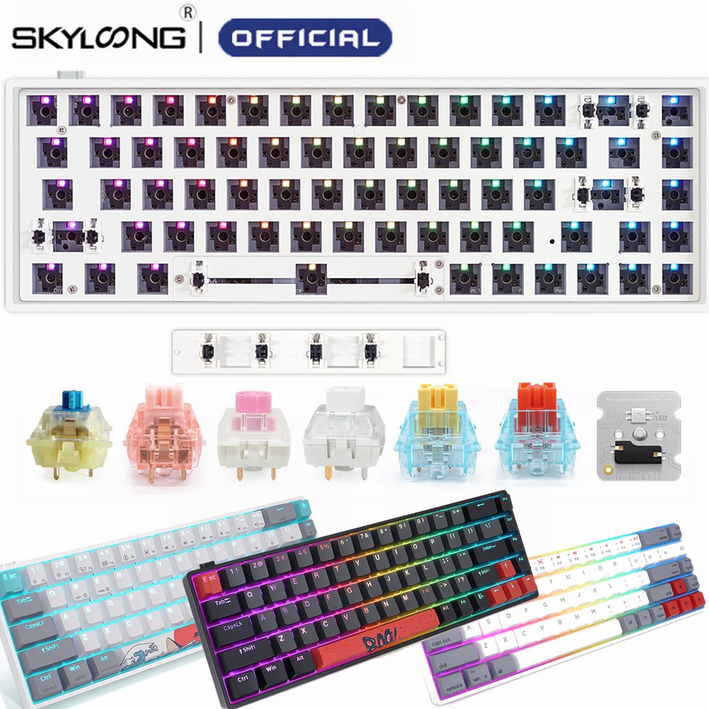 ✅&SKYLOONG Mechanical Keyboard Kit GK68 GK68X GK68XS 65% Custom DIY Wired Bluetooth Hotswap Switchs 