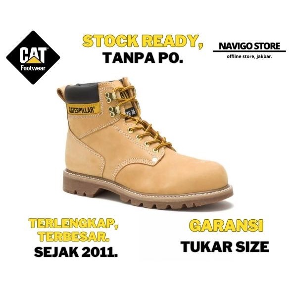 Ready  Sepatu safety Caterpillar Second shift ST honey original