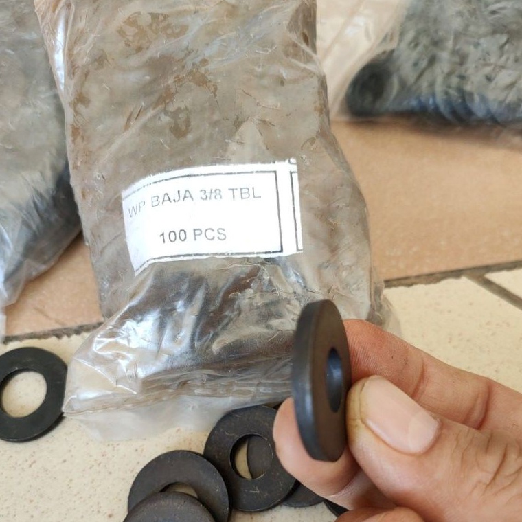 ★★★ KRY ring plat wp 3/8 baja tebal 3mm Kualitas BAGUS / ring plat wp m10 tebal 3mm ring plat m10  t