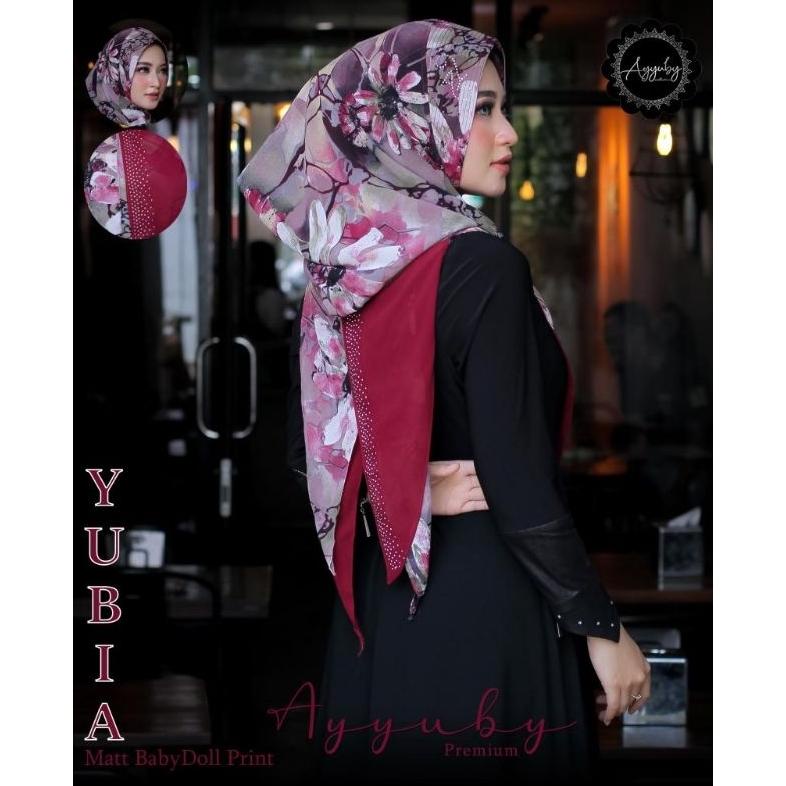 GAB427 Hijab Khimar instan Hoodie yubia motif original ayyuby +++