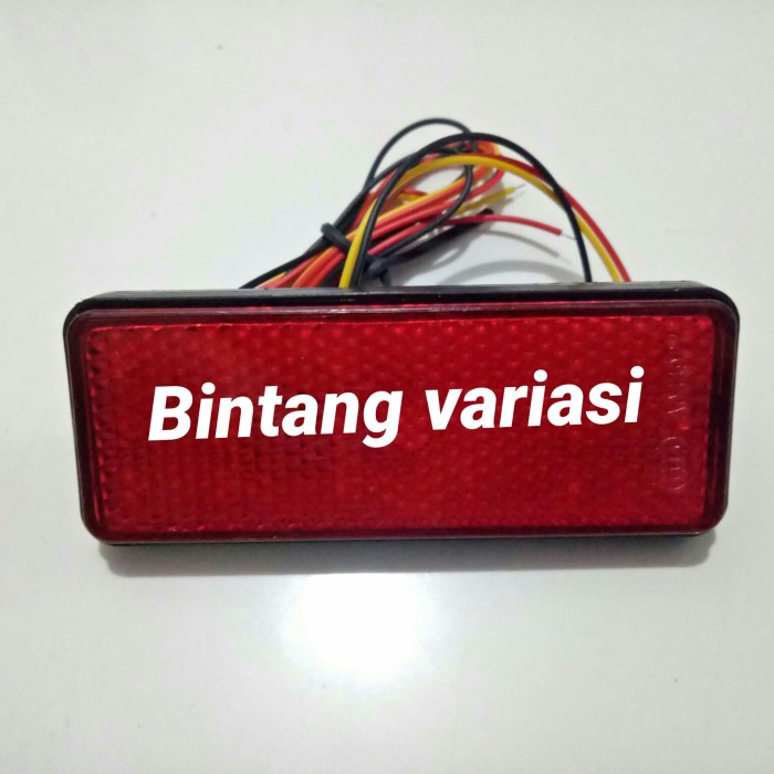 FREE ONGKIR STOPLAMP LED MATA KUCING KOTAK - LAMPU LED SPAKBOAR BELAKANG MOTOR FREE ONGKIR