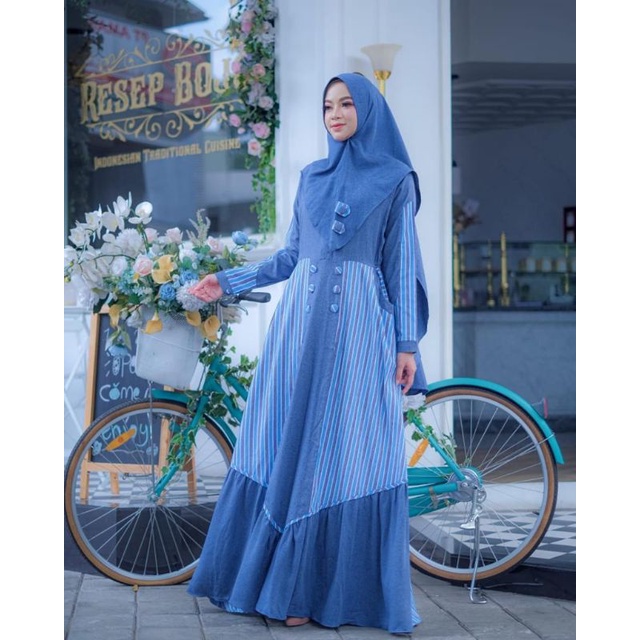 Gamis Premium by Shabi Q -Madina combi Linen