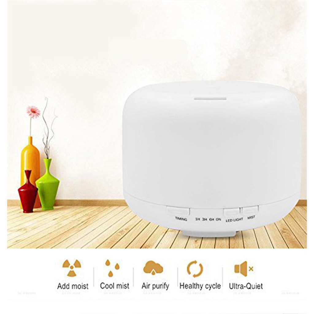 [ PAKET BUNDLING ] Moi Humidifier Diffuser Air Purifier Aromaterapy Essential oil Difuser 500ML NO REMOTE