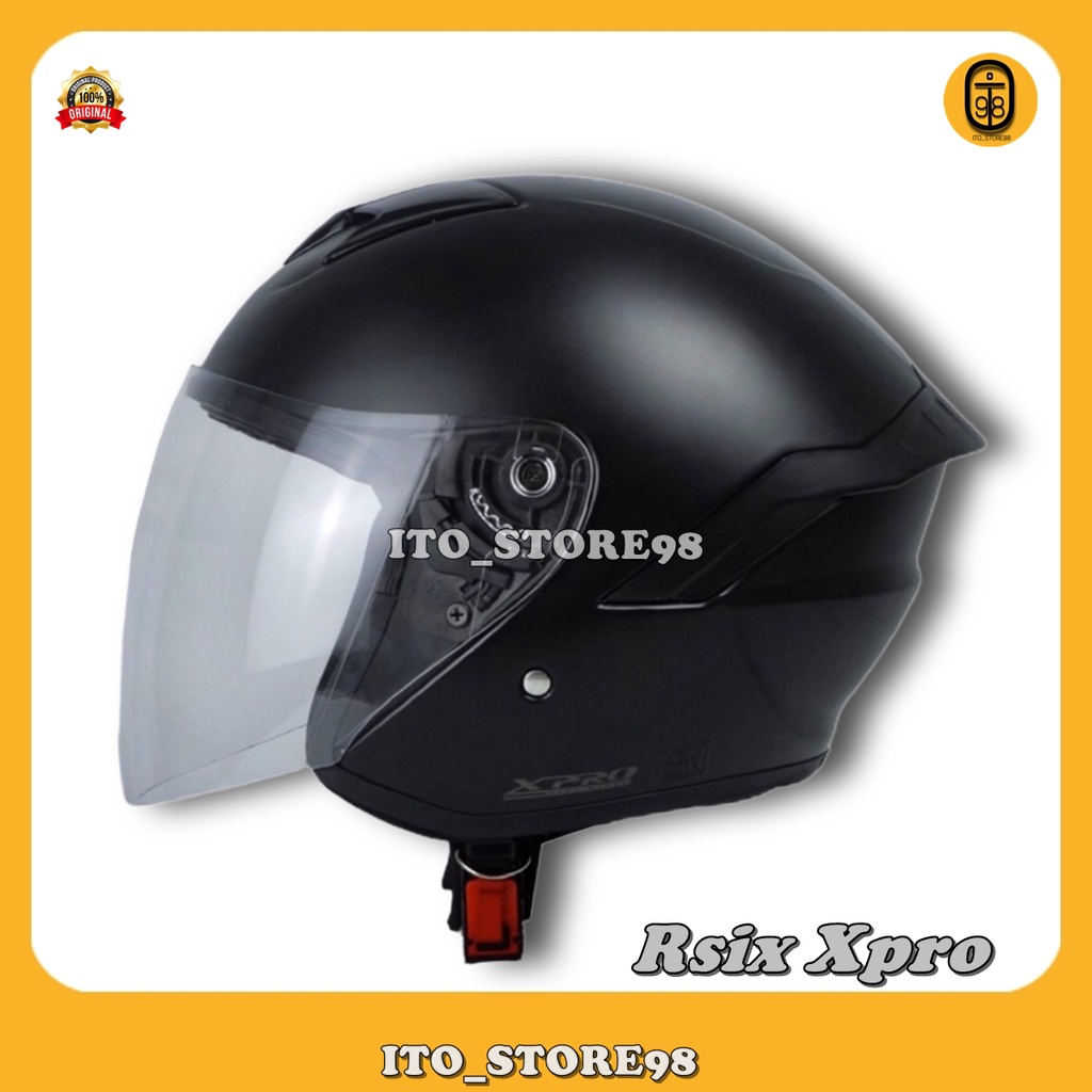 Helm Sepeda Motor Half Face Rsix Xpro Original Helem Pria Wanita Dewasa & Perempuan Hijab Standar SN