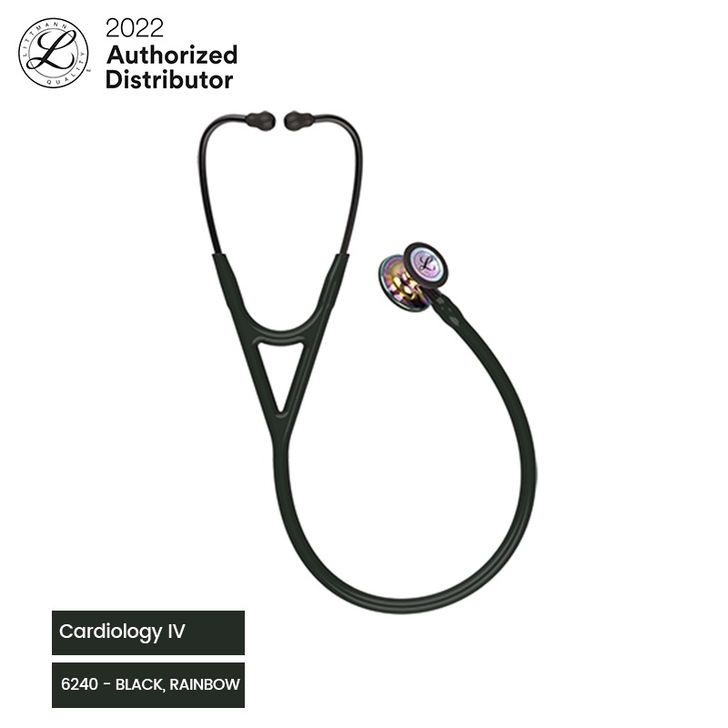 3M Littmann Cardiology IV Stethoscope / Stetoskop - BLACK, H.P. RAINBOW, SMK STEM H - 6240