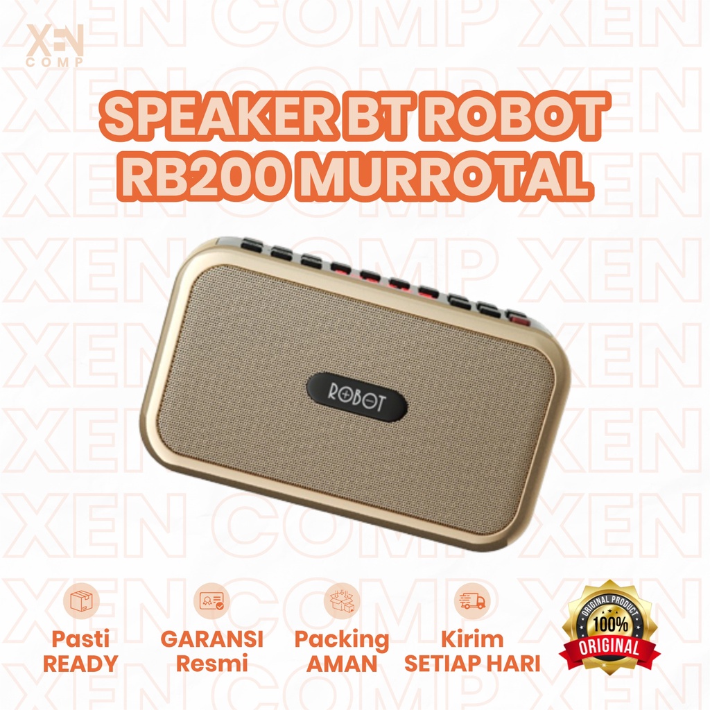 Robot Speaker RB200 Bluetooth Wireless Bundling Murrotal Al Quran with Numeric Key and LED Screen