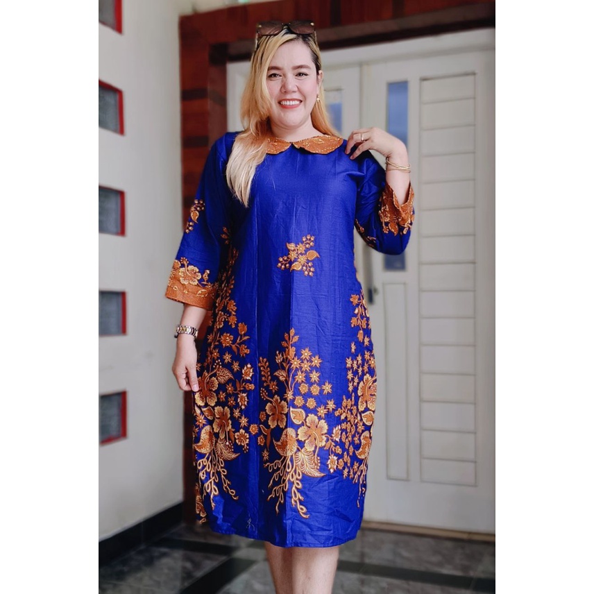 DEBBY DRESS WANITA PURING - JAHITAN BUTIK UKURAN MLXLXXLJUMBO