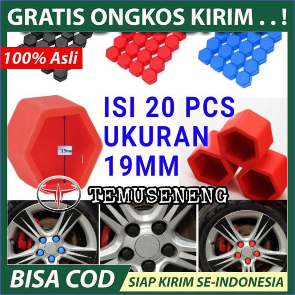 FREE ONGKIR KONDOM BAUT RODA MOBIL TUTUP BAUT RODA MOBIL VELG MOBIL ISI 20 UK 19MM FREE ONGKIR