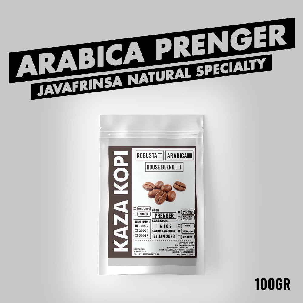 

Kopi Arabica Preanger Java Frinsa Natural 100 gr