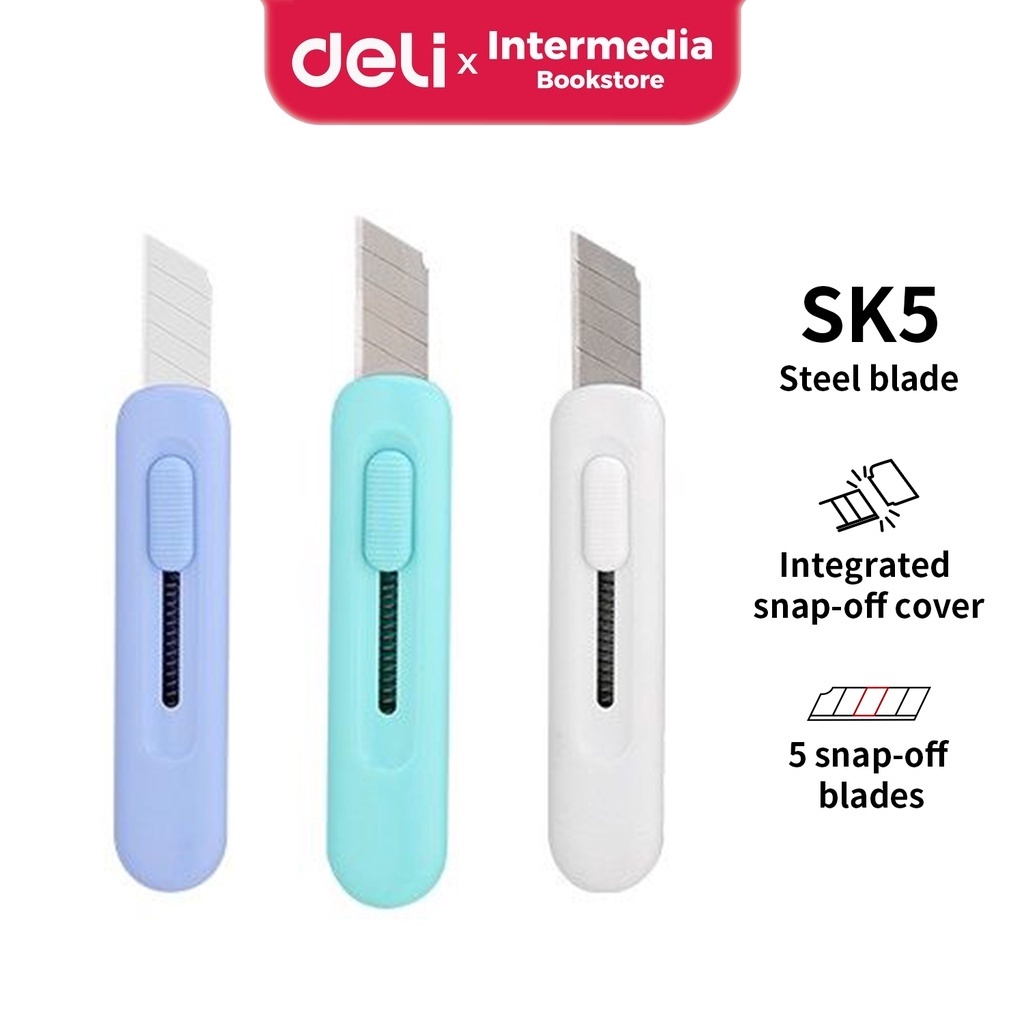 

Deli 2079 Cutter Knife mini portable Alat Pemotong Ukuran SK5 cutter untuk buka paket