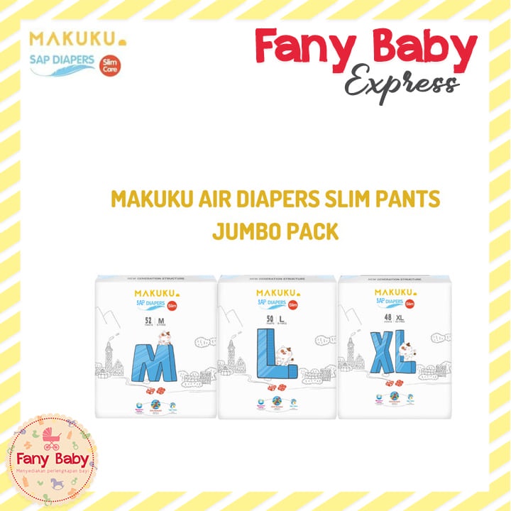 MAKUKU SAP DIAPERS SERIES SLIM JUMBO PANTS / (POPOK)