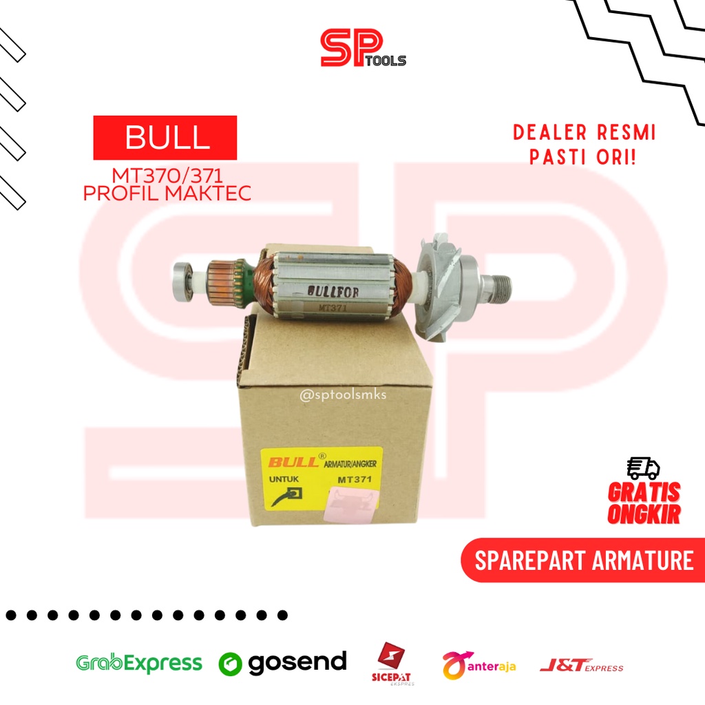 ARMATURE / ANGKER / MESIN PROFIL ROUTER KAYU MAKTEC MT370 MT371 BULL