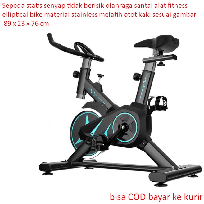 Sepeda statis senyap tidak berisik olahraga santai alat fitness elliptical bike material stainless m