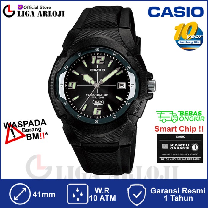 CASIO MW-600F-1AVDF - JAM TANGAN PRIA ANALOG RUBBER MW600F MW-600F-1A
