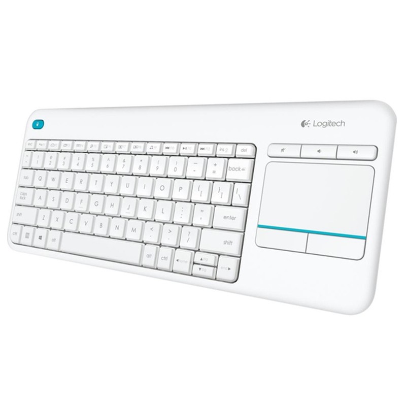 LOGITECH K 400 PLUS WIRELESS TOUCH KEYBOARD BLACK WHITE