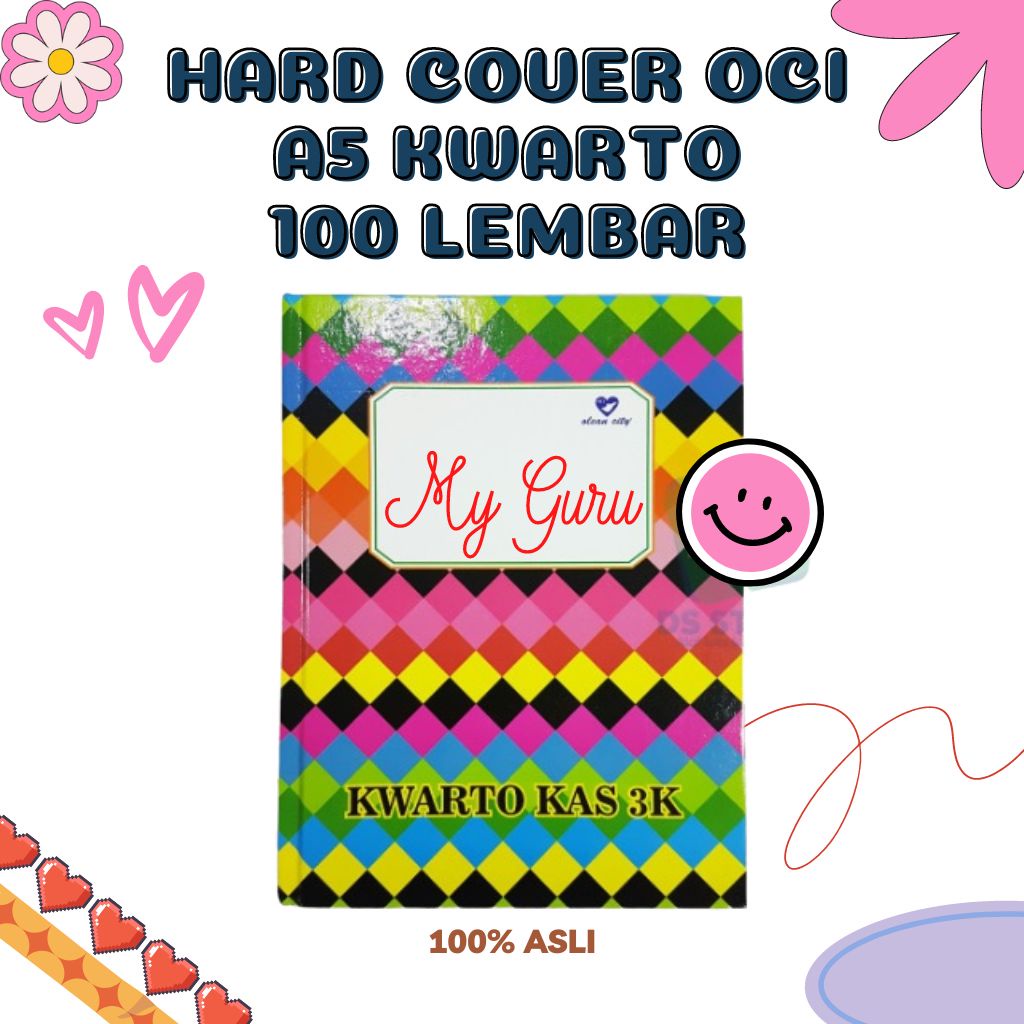 

[PCS] BUKU TULIS OCI HARD COVER A5 KWARTO 100 LEMBAR