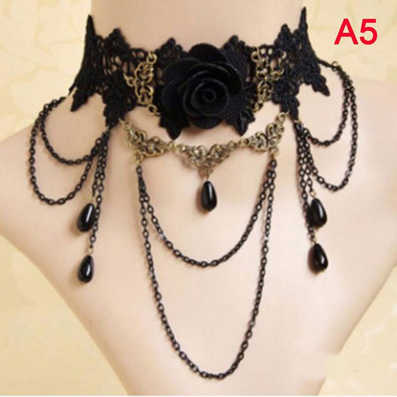 CSP132 – Kalung Vintage Renda Lace Gothic Lolita Cosplay Halloween