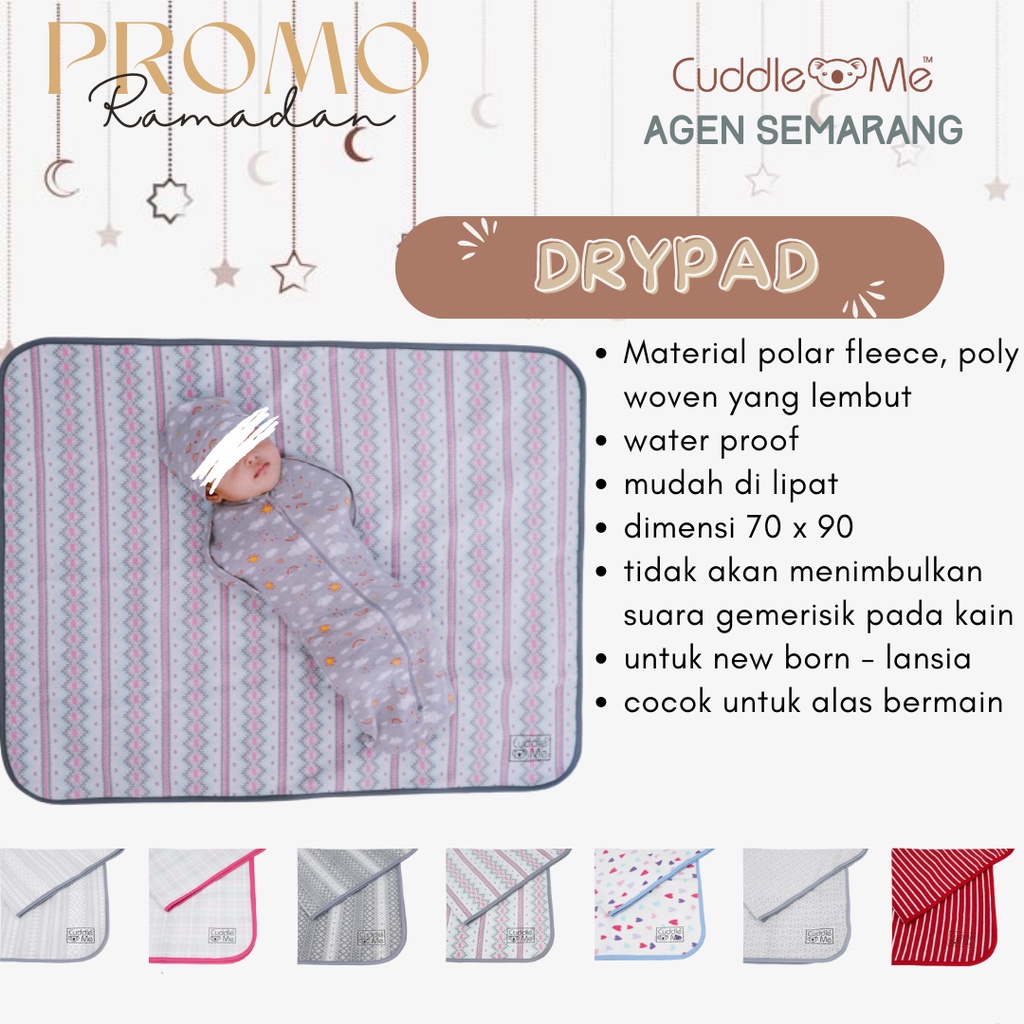 Cuddle Me Drypad Newborn Lansia Perlak Waterproof Alas Bermain Anak SNI Nyaman BERGARANSI