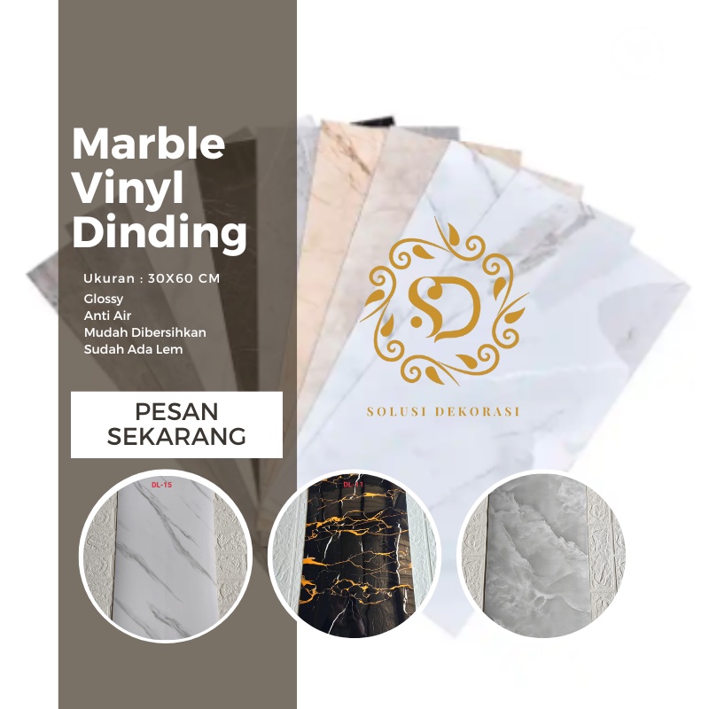 SOLUSI DEKORASI MARBEL GRANIT VINIL DINDING VINYL STIKER DINDING MARBEL UK 60 X 30 CM