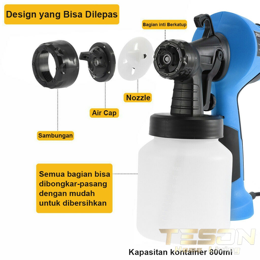 alat cat semprot listrik 400W 800ml, mesin cat semprot listrik, jual sprayer elektrik alat cat dinding, mesin semprot spray gun/Alat Semprotan Cat