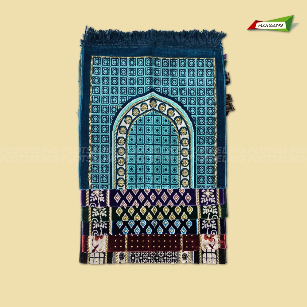 Sajadah Turkey Tebal MARHABBA Midi Ukuran 53 x 105 cm Sajadah Turki Motif Dewasa Sejadah Travel Sholat