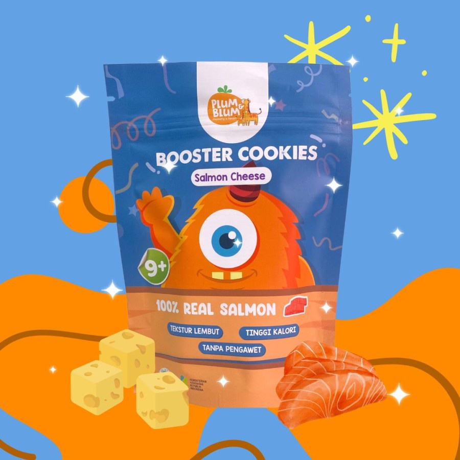 Plum &amp; Blum Baby Cookies BB Booster Snack Bayi Daging Sapi Keju - 100 gram