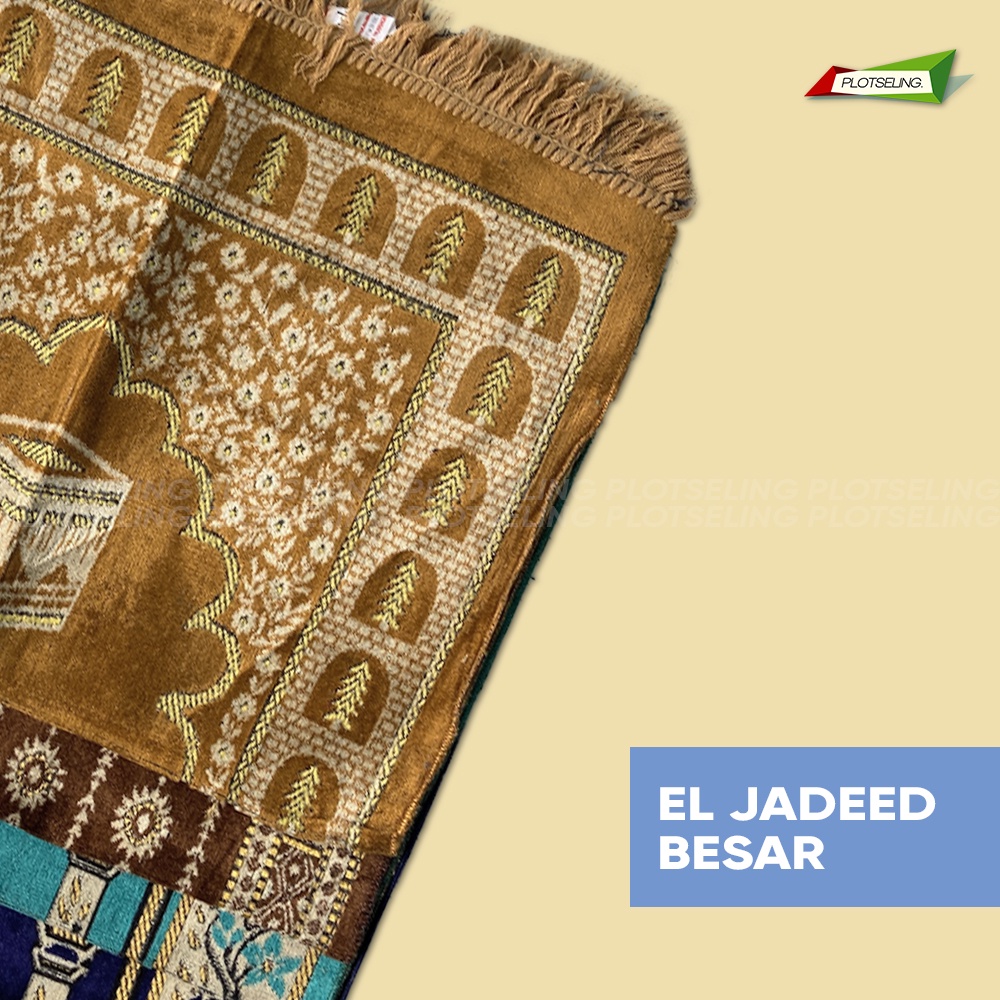 Sajadah Travel Turkey Besar EL JADEED Ukuran 68 x 110 cm Sejadah Dewasa Ibadah Hari Raya Sajadah Motif Souvenir Umroh